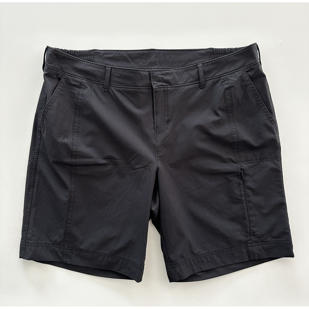 Athleta Shorts Womens 16 Black Palisade Stretch Lightweight UPF Hiking‎ Travel